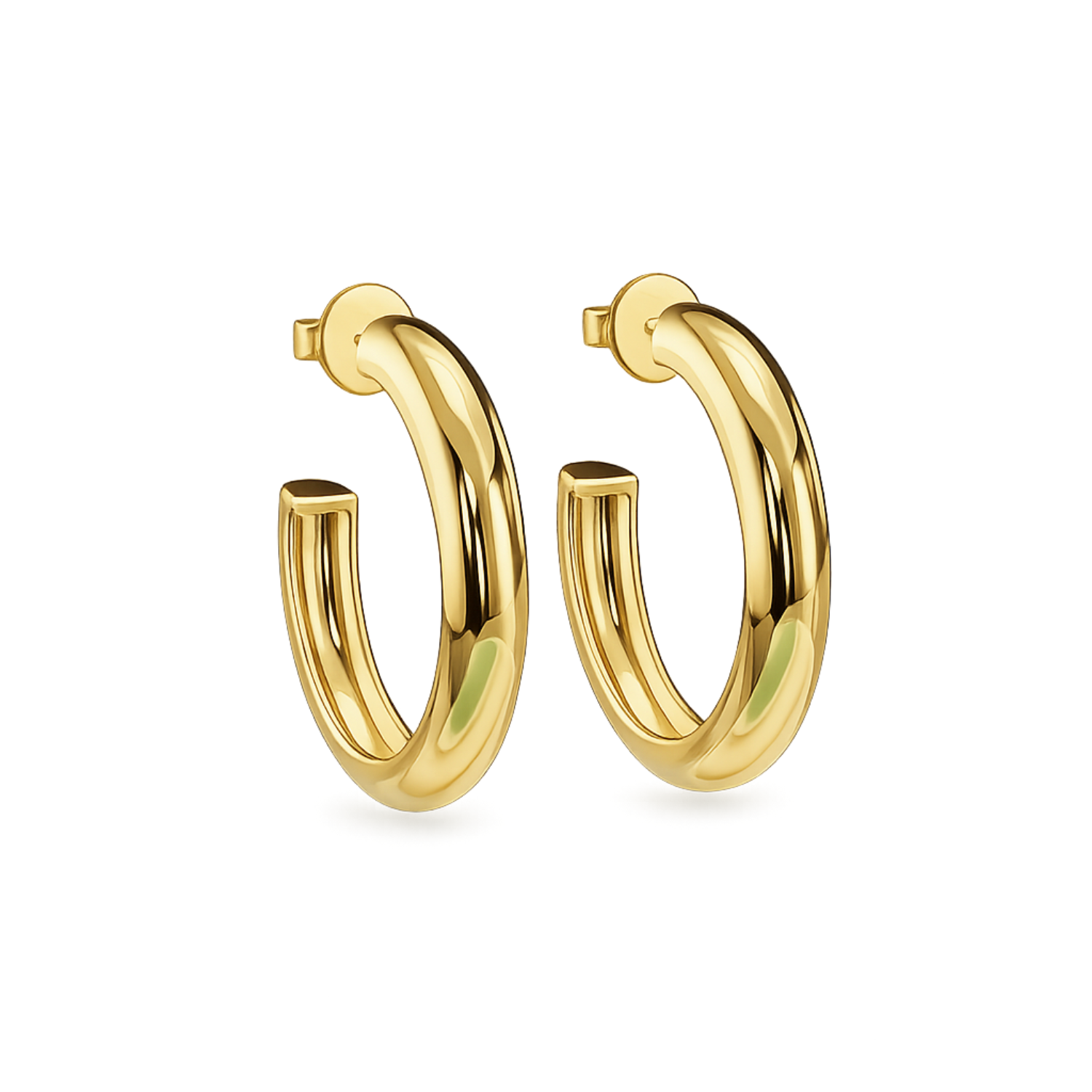 Bold Hoops - 925 Sterling Silver Gold Plated