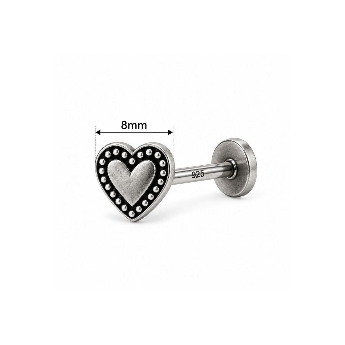 Heart Nose Pin for Women - 925 Sterling Silver