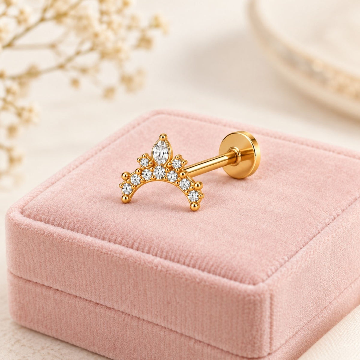 Arch Bar Nose Pin - 925 Sterling Silver