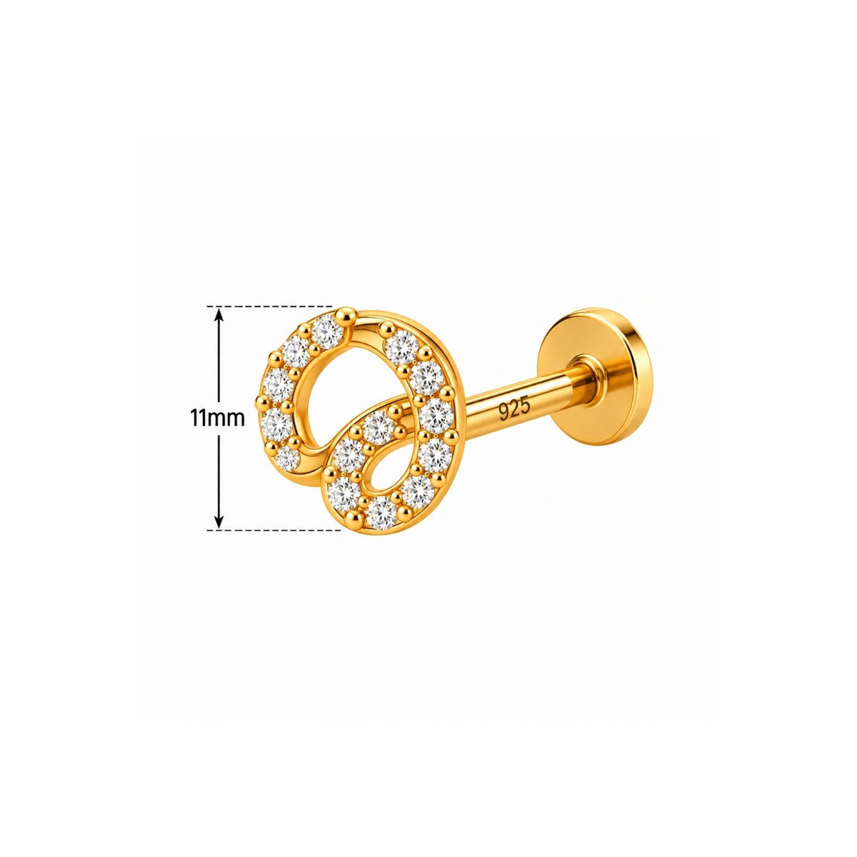 Double Ring Nose Pin - 925 Sterling Silver