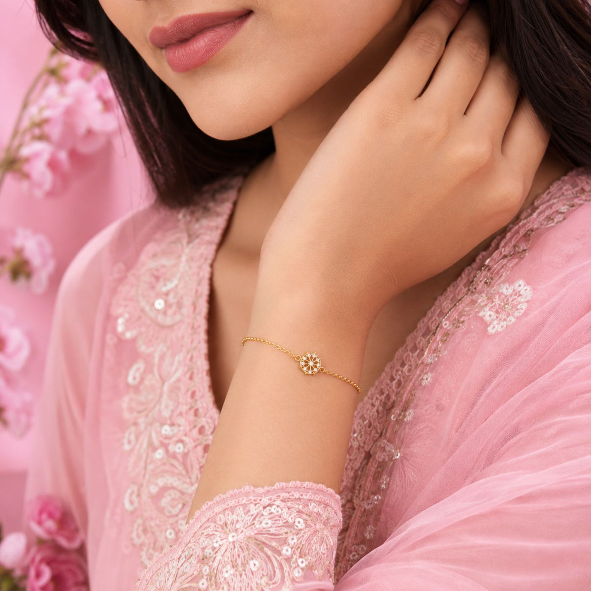 Flower Bracelet for Women - 925 Sterling Silver