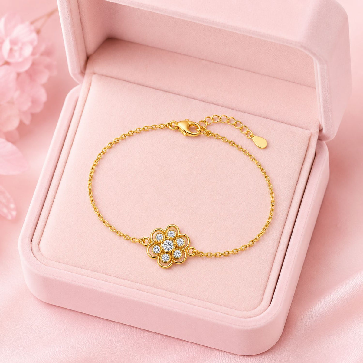 Clover Flower Bracelet for Women - 925 Sterling Silver