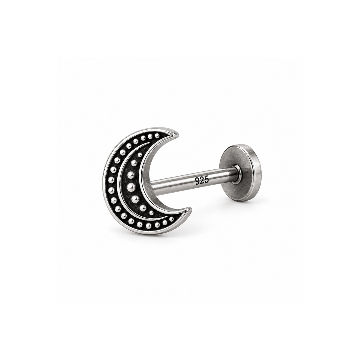 Crescent Moon Nose Pin for Women - 925 Sterling Silver