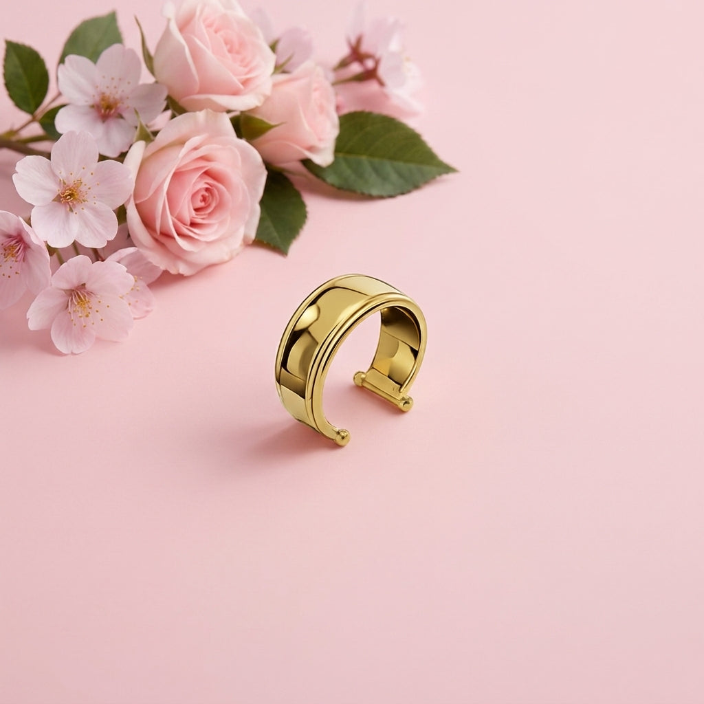 Mini Ear Cuff - 925 Sterling Silver Gold Plated