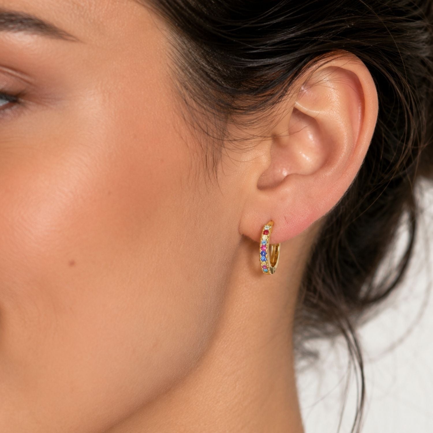 Pride Mini Hoops - 925 Sterling Silver Gold Plated