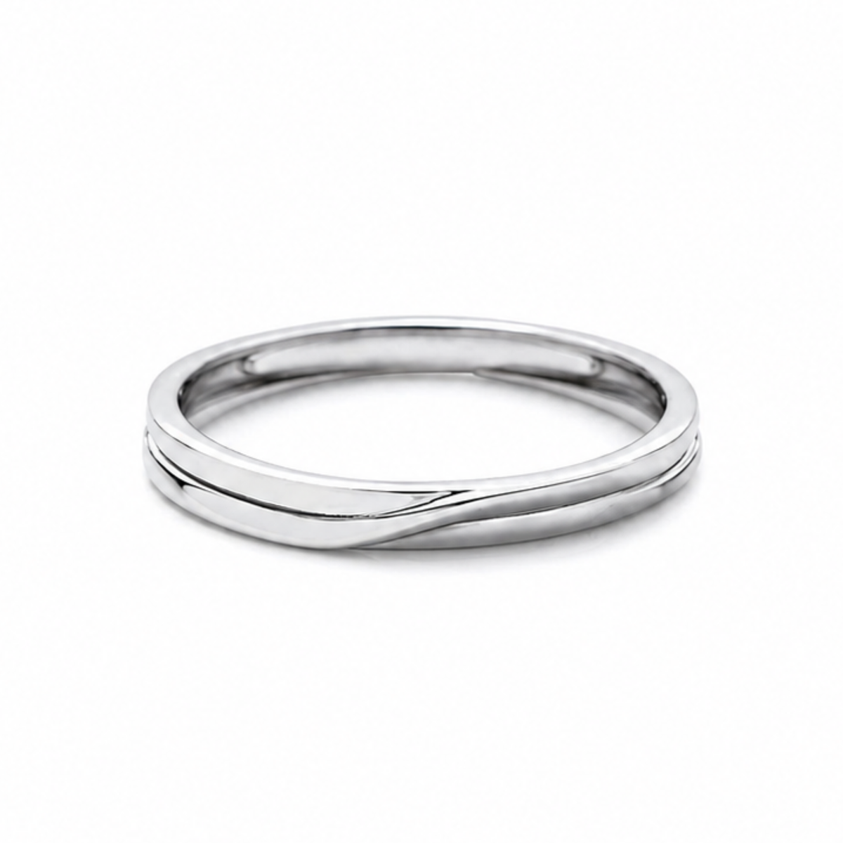 Sterling Silver Infinity Twist Band Ring