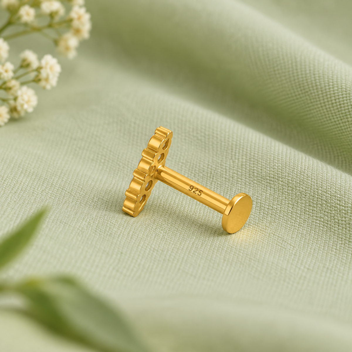 Jali Lattice Nose Ring - worn on model