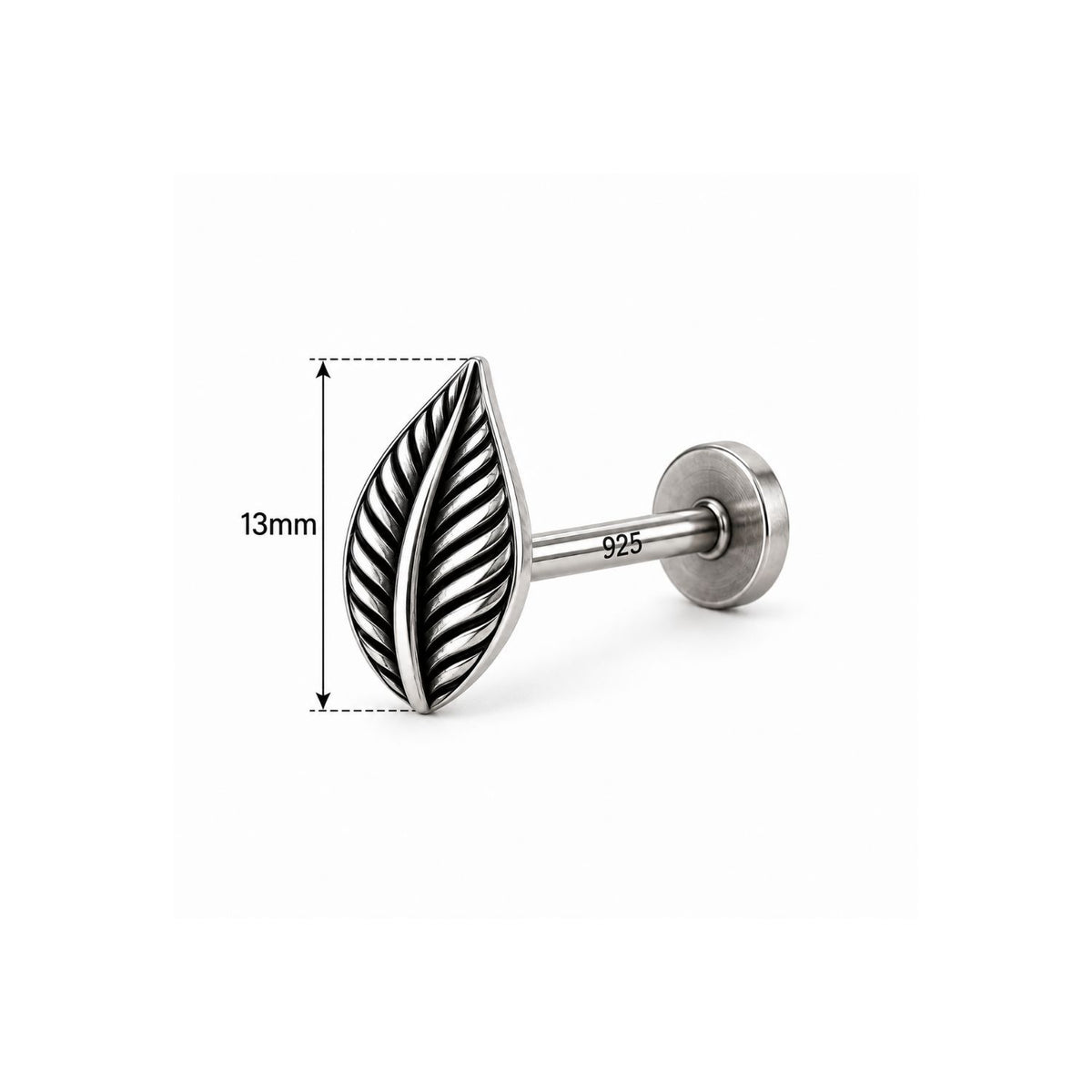 Leaf Nose Pin for Women - 925 Sterling Silver