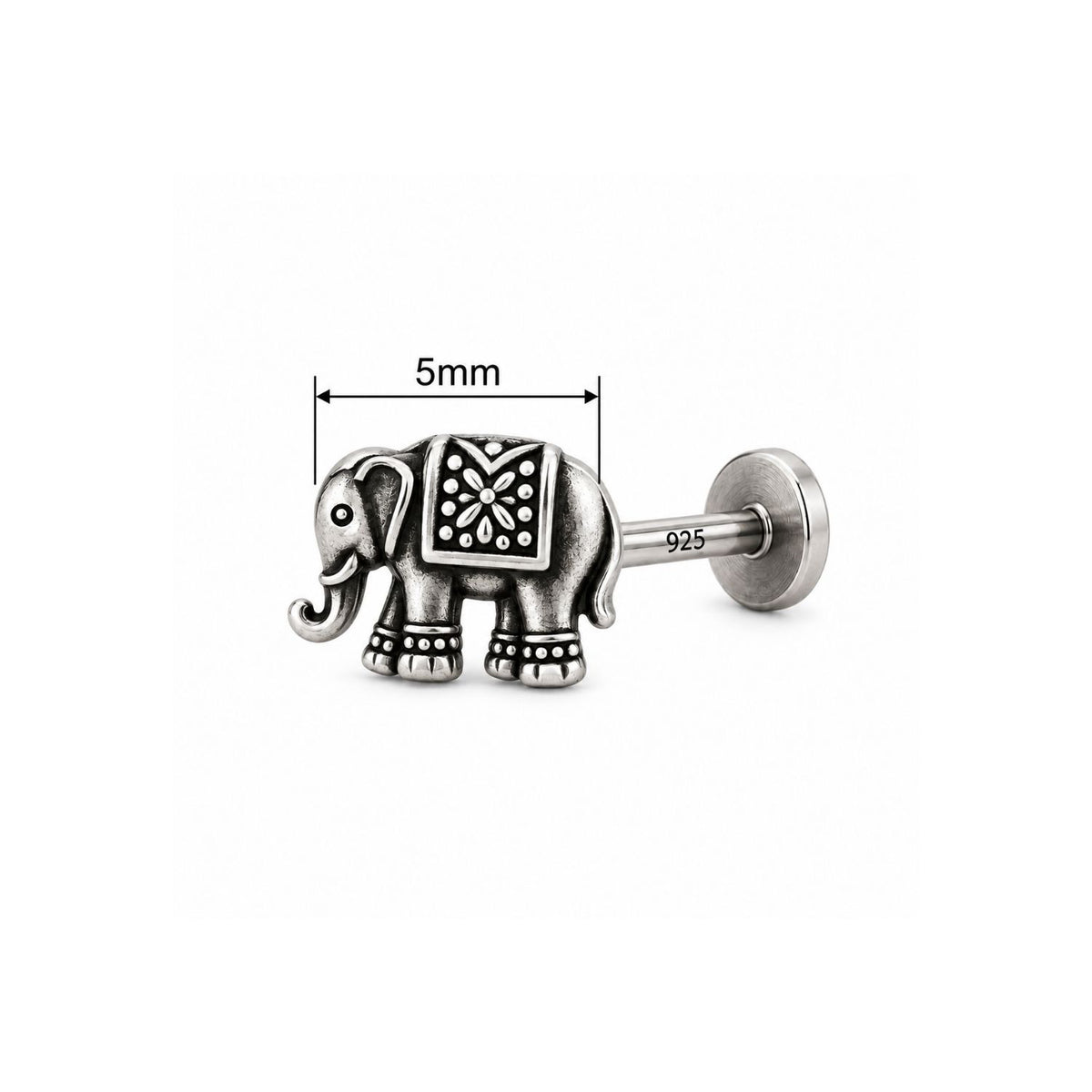 Elephant Nose Pin for Women - 925 Sterling Silver