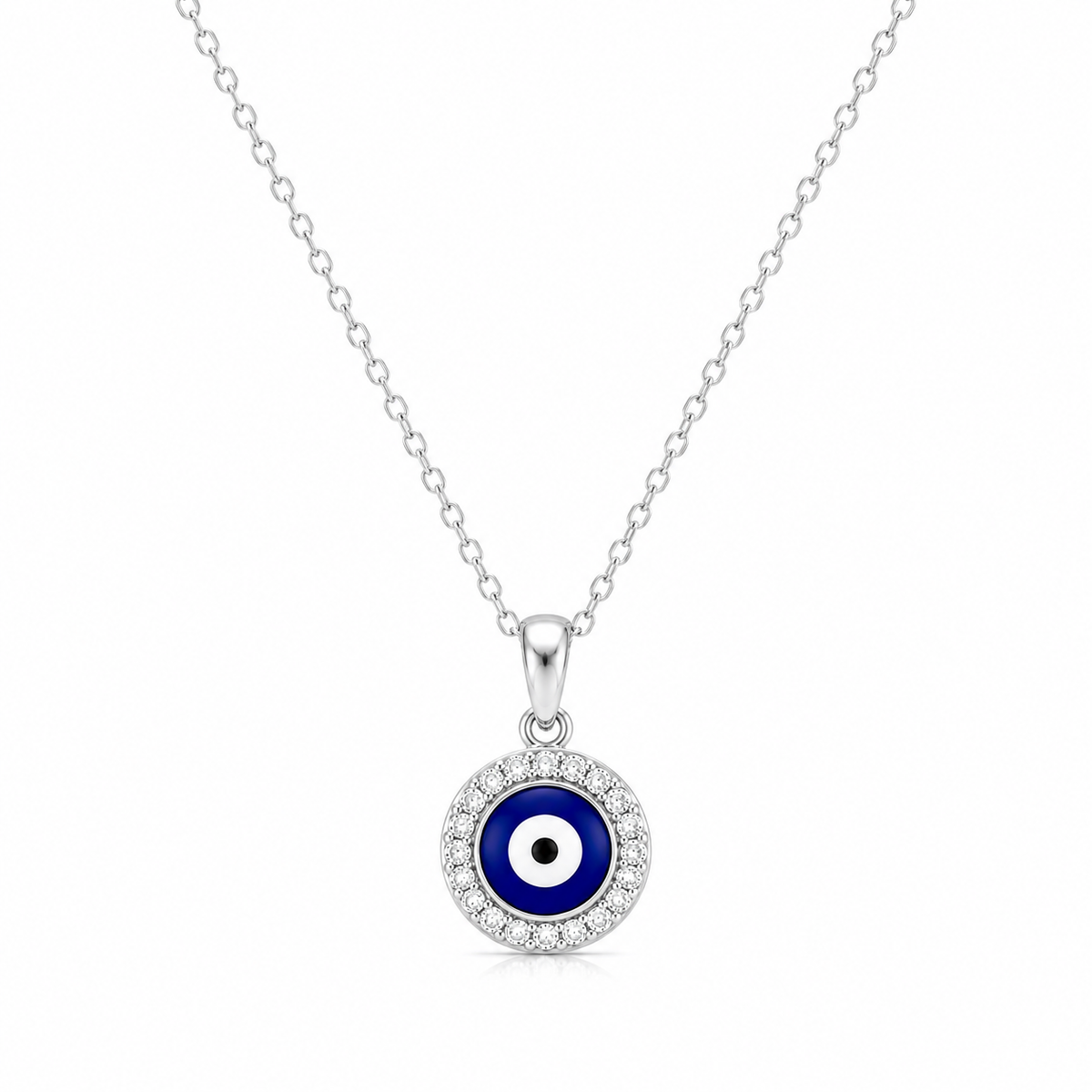 Blue Evil Eye Pendant Necklace