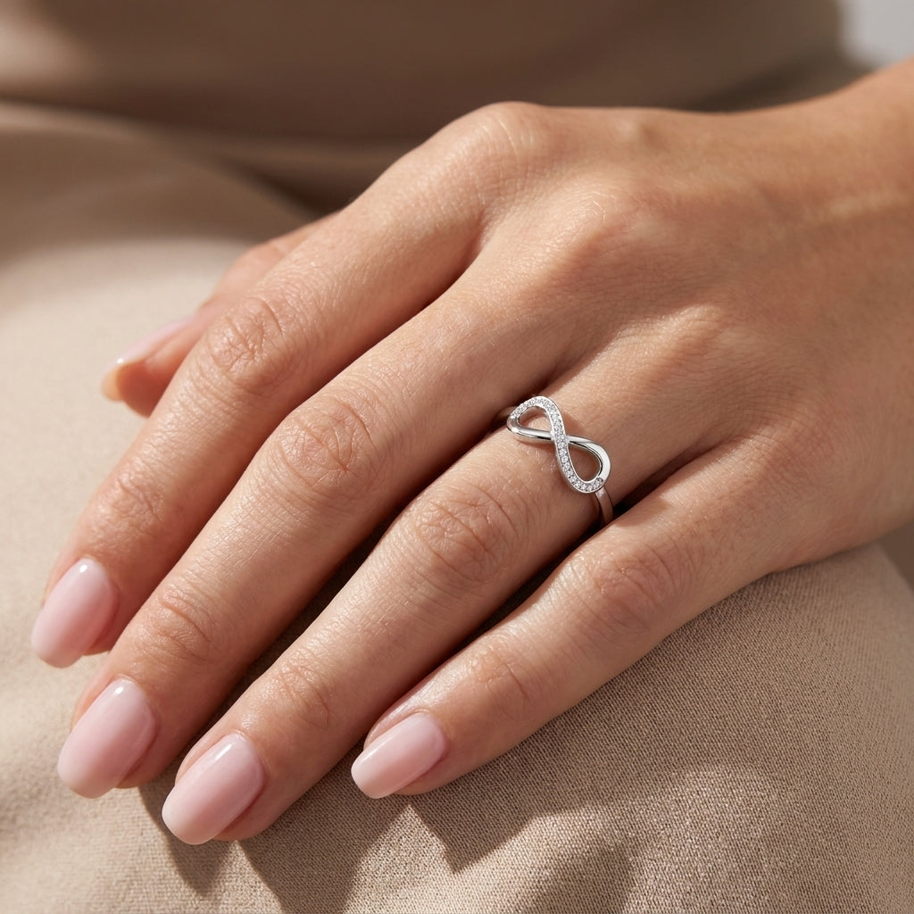 Infinity Ring - Adjustable Pave Crystal Eternal Love Ring