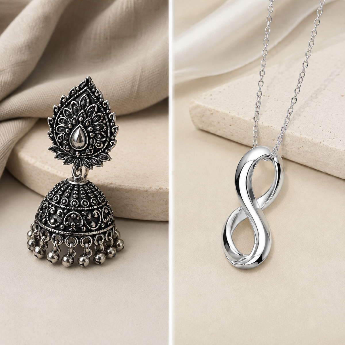 Oxidised vs Rhodium-Plated Silver: What's the Difference?