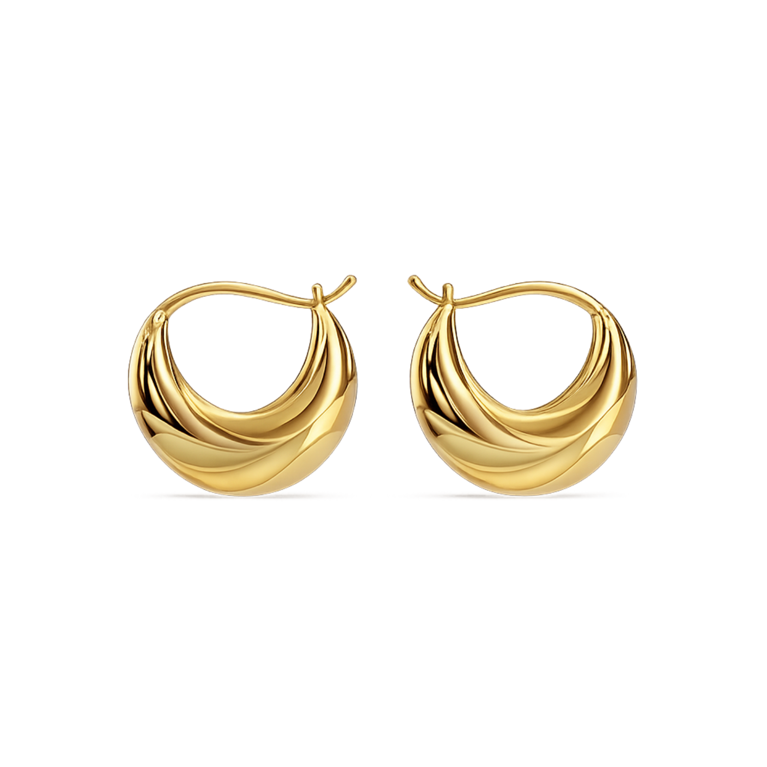 Baali Hoops - 925 Sterling Silver Gold Plated