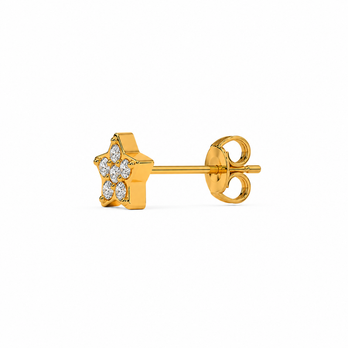Pavé White Cz Star Stud Earrings - 925 sterling silver earrings for women