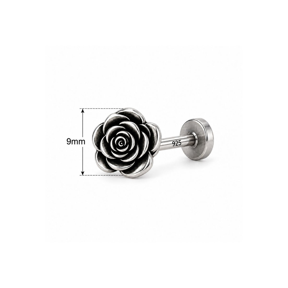 Rose Nose Pin for Women - 925 Sterling Silver