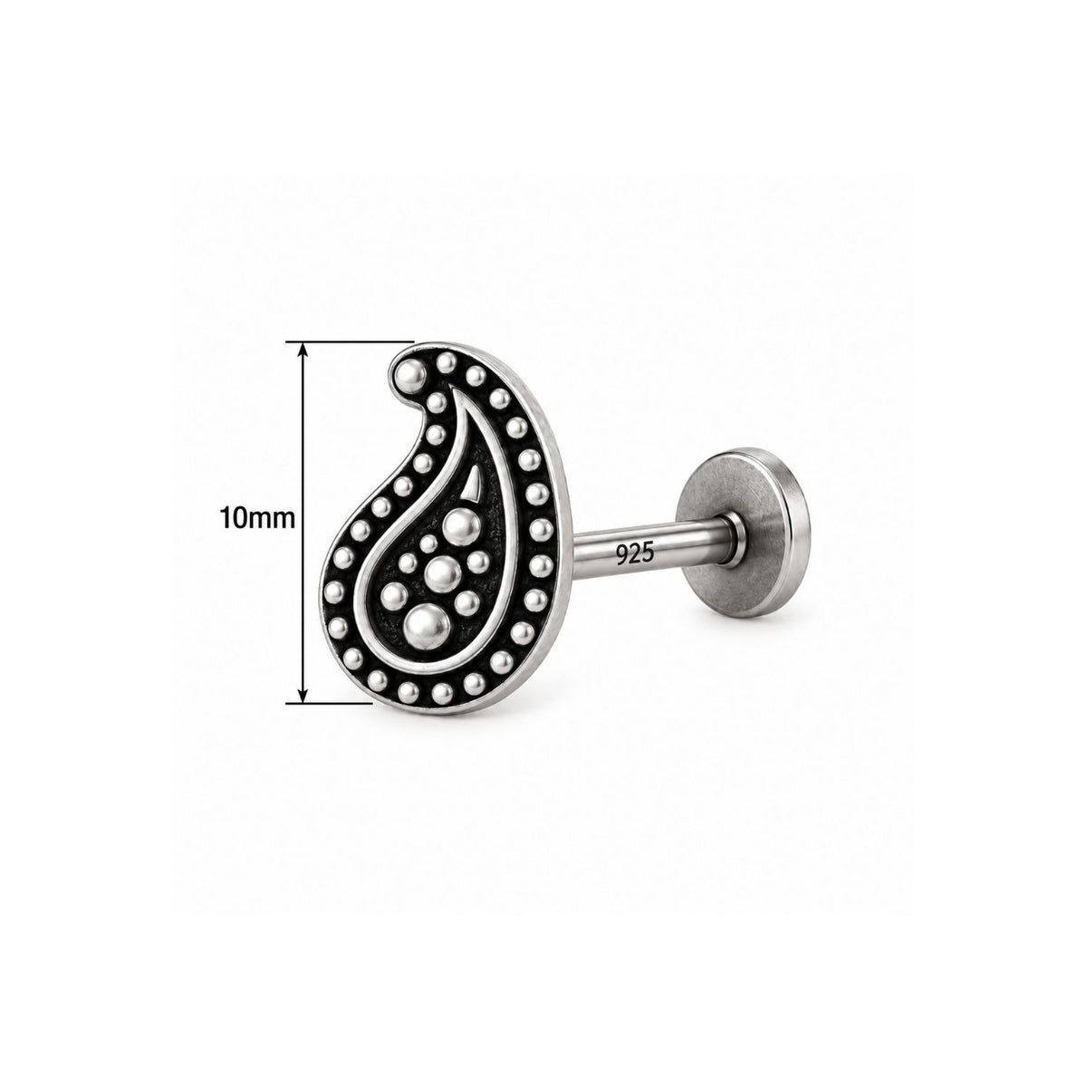 Paisley Nose Pin for Women - 925 Sterling Silver