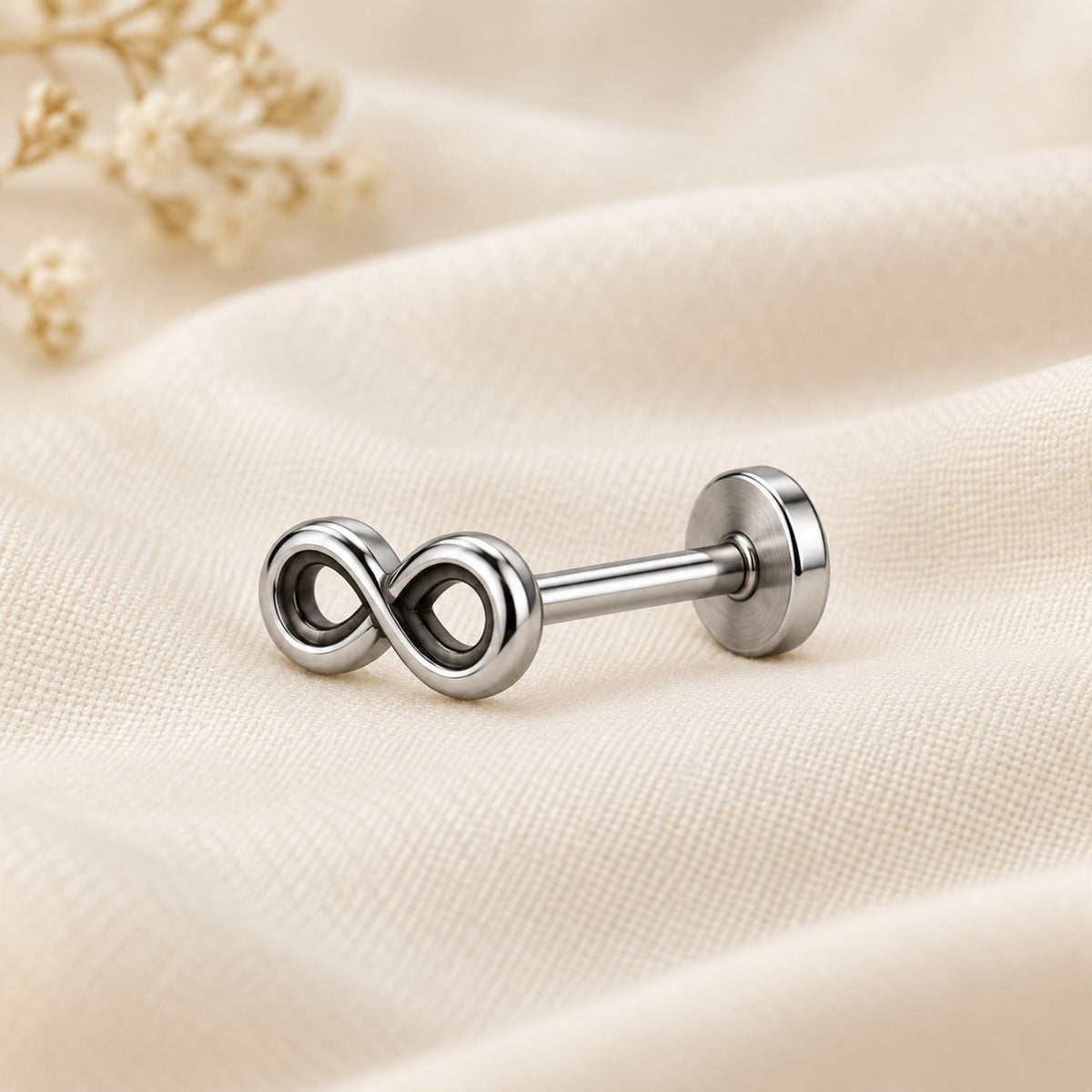 Infinity Nose Pin for Women - 925 Sterling Silver