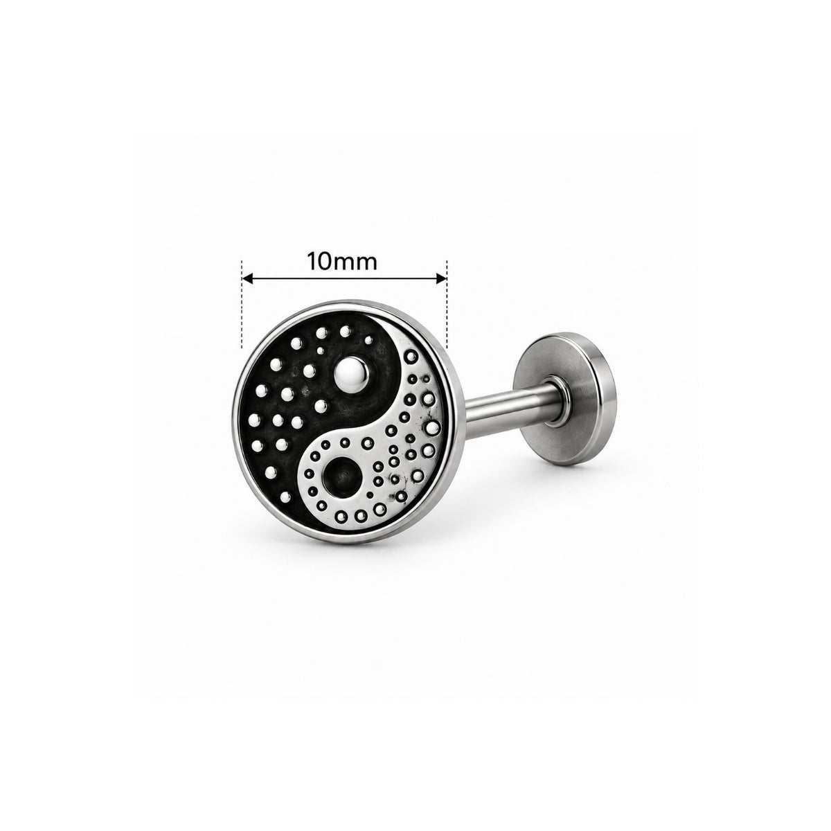 Yin Yang Nose Pin for Women - 925 Sterling Silver