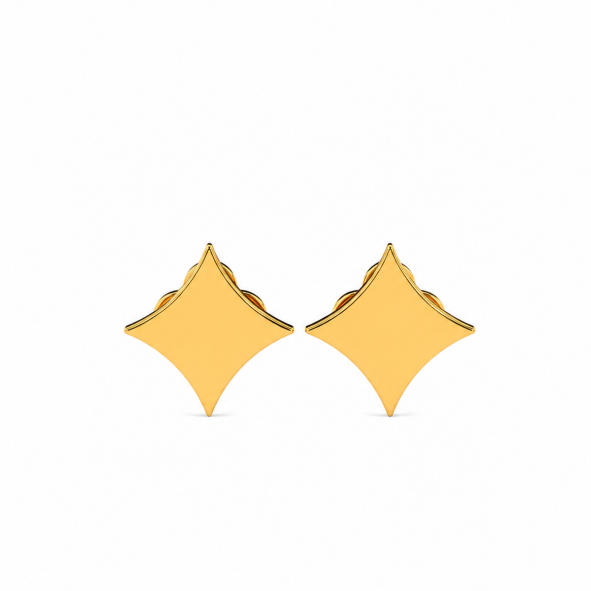 Minimal Kite Star Stud Earrings - 925 sterling silver earrings for women