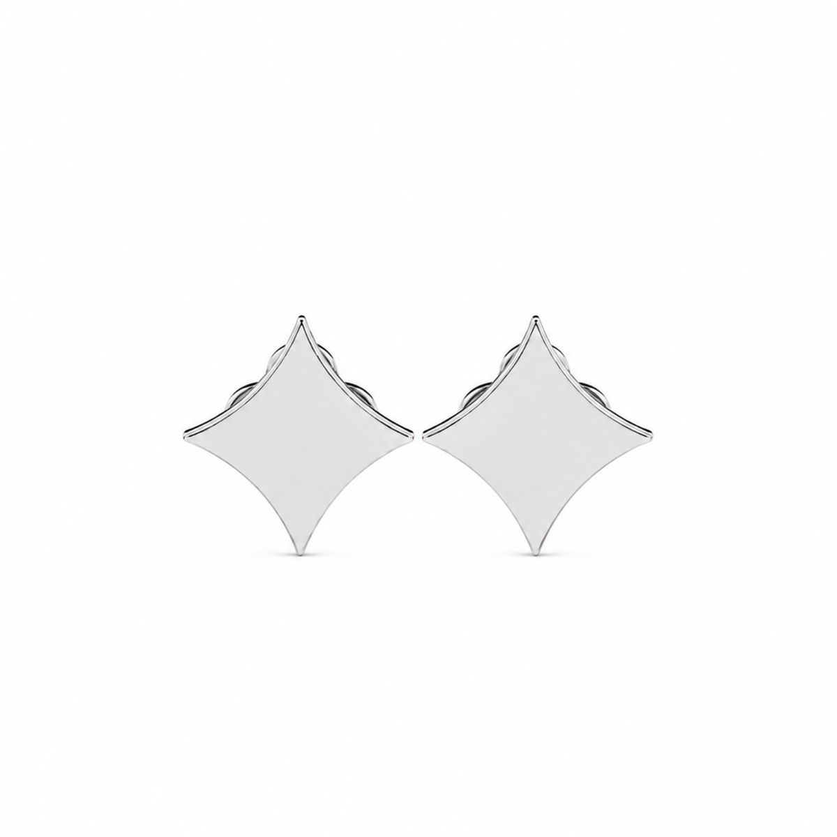 Minimal Kite Star Stud Earrings - 925 sterling silver earrings for women