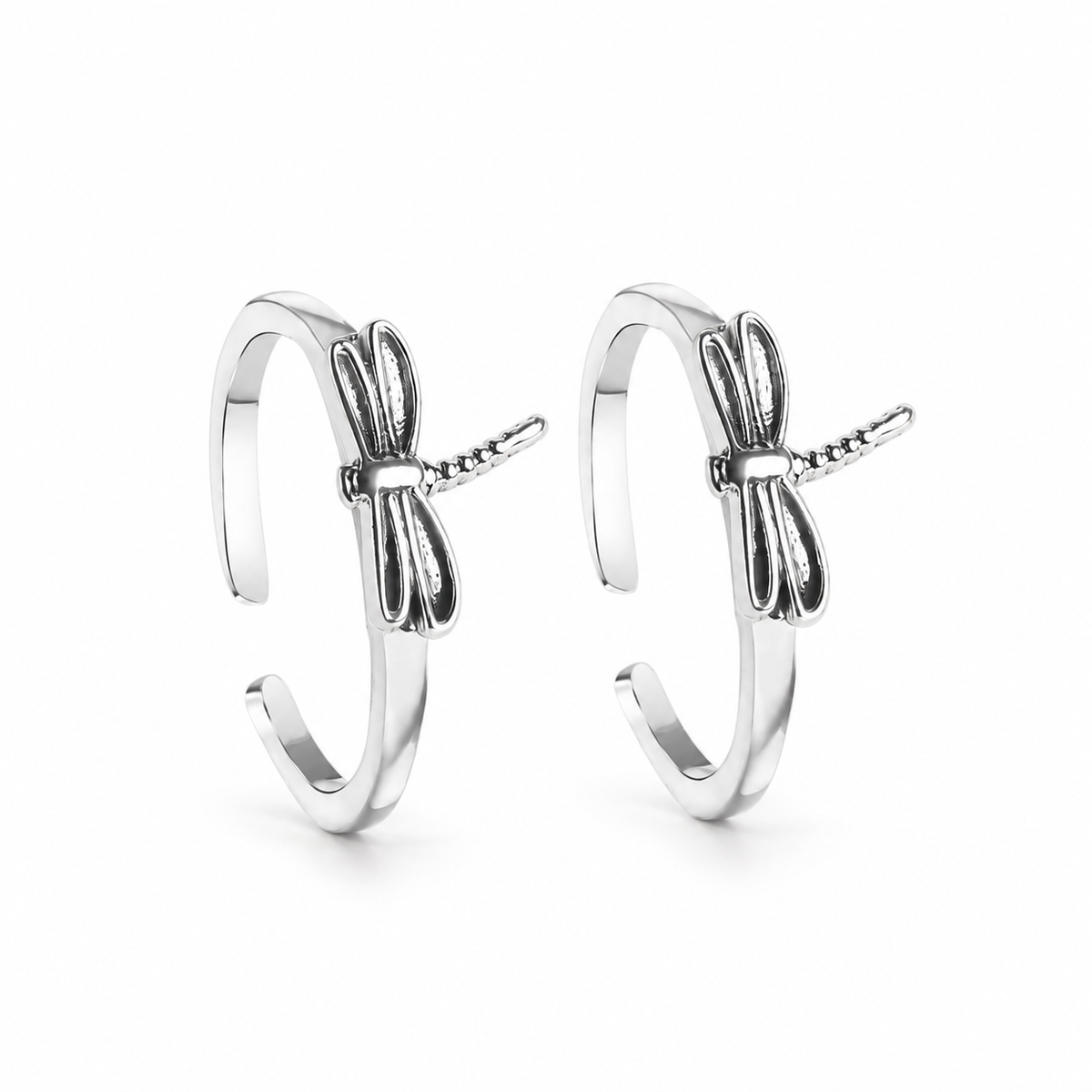 Dragonfly Sterling Silver Toe Rings