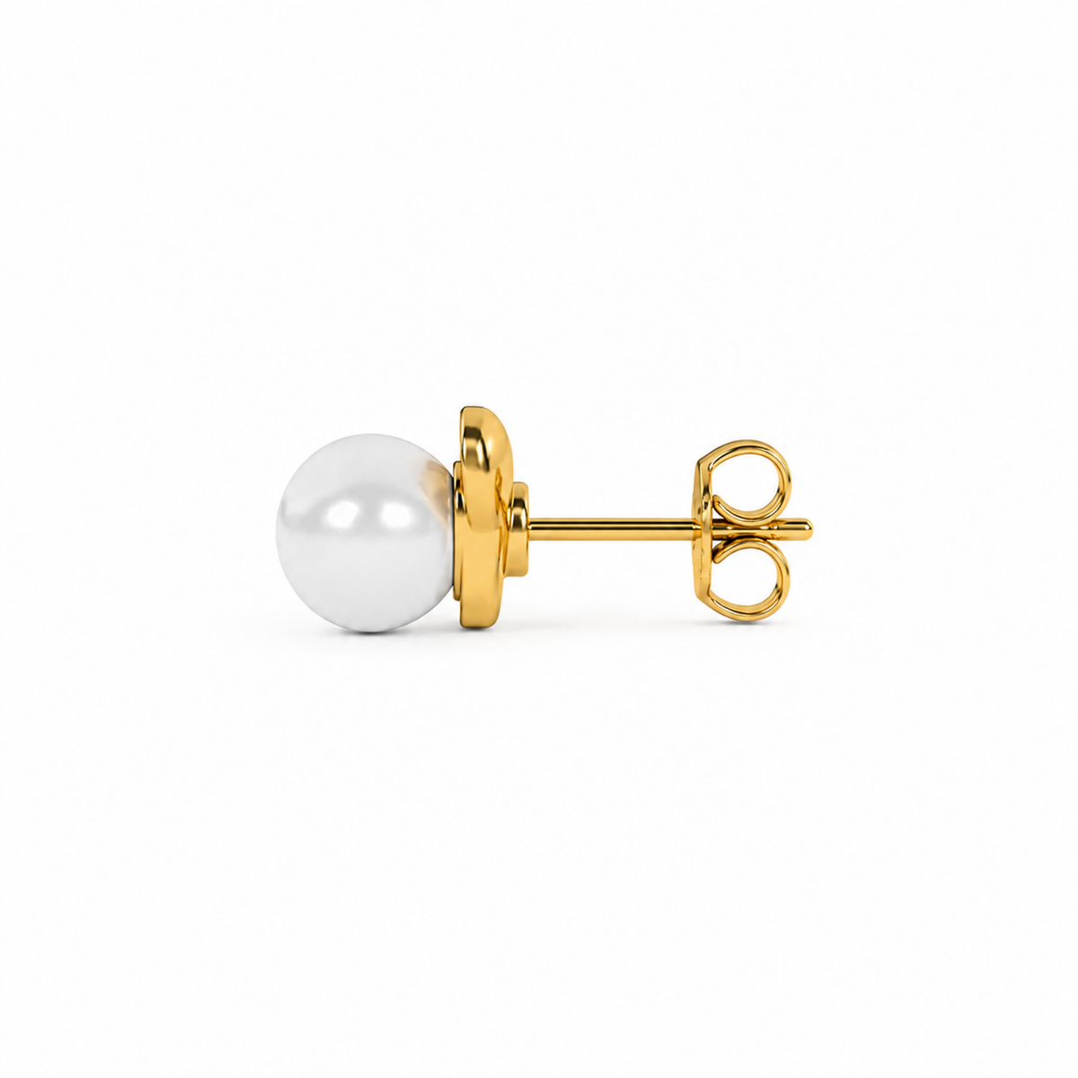 Bow Pearl Stud Earrings - 925 sterling silver earrings for women