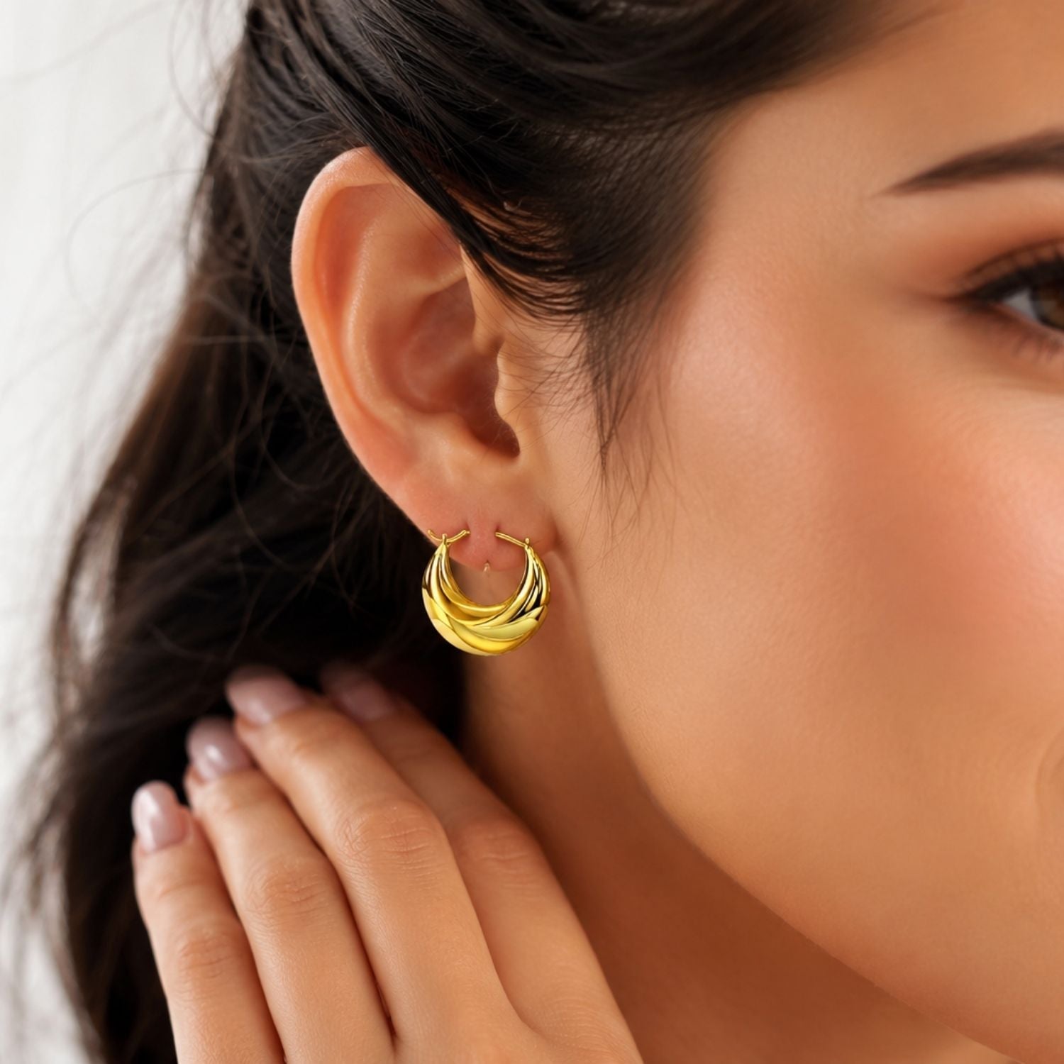 Baali Hoops - 925 Sterling Silver Gold Plated
