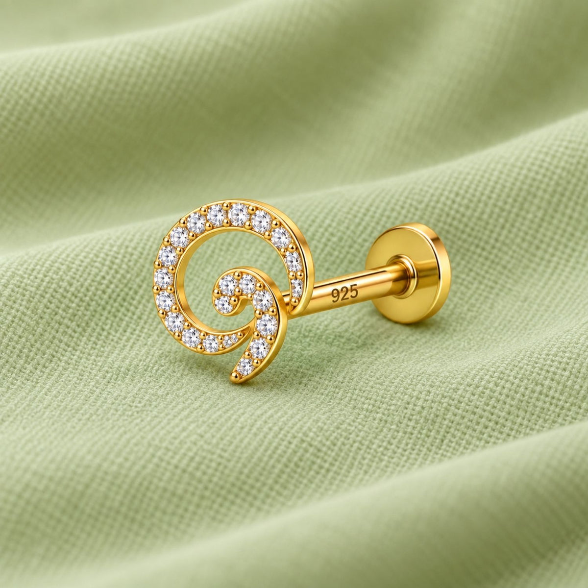 Spiral Nose Pin - 925 Sterling Silver