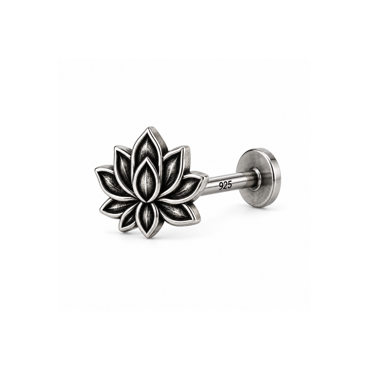 Lotus Nose Pin for Women - 925 Sterling Silver