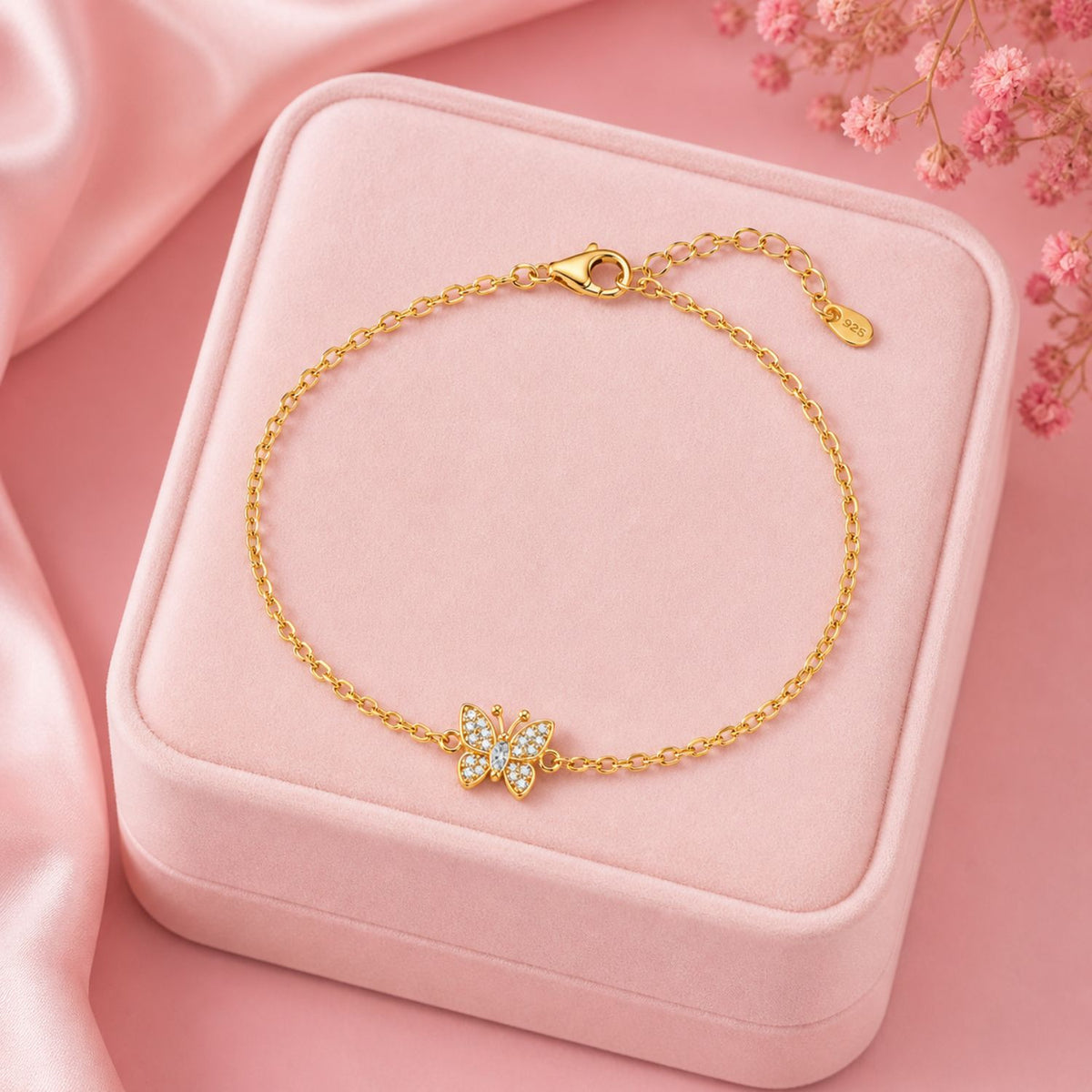 Butterfly Bracelet for Women - 925 Sterling Silver