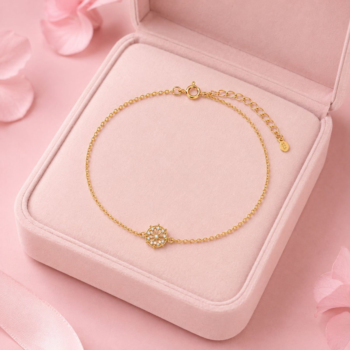 Flower Bracelet for Women - 925 Sterling Silver