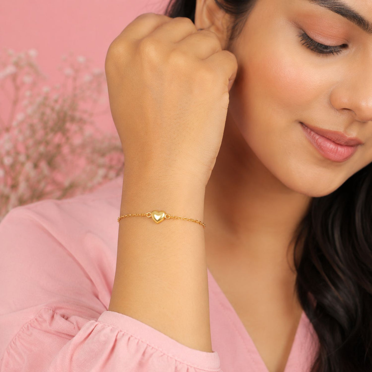 Heart Bracelet for Women - 925 Sterling Silver