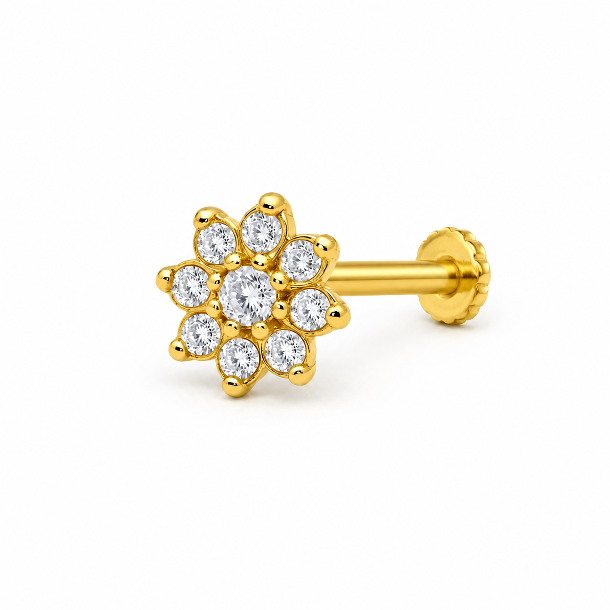 Daisy Cluster Nose Pin - packaging and gift box