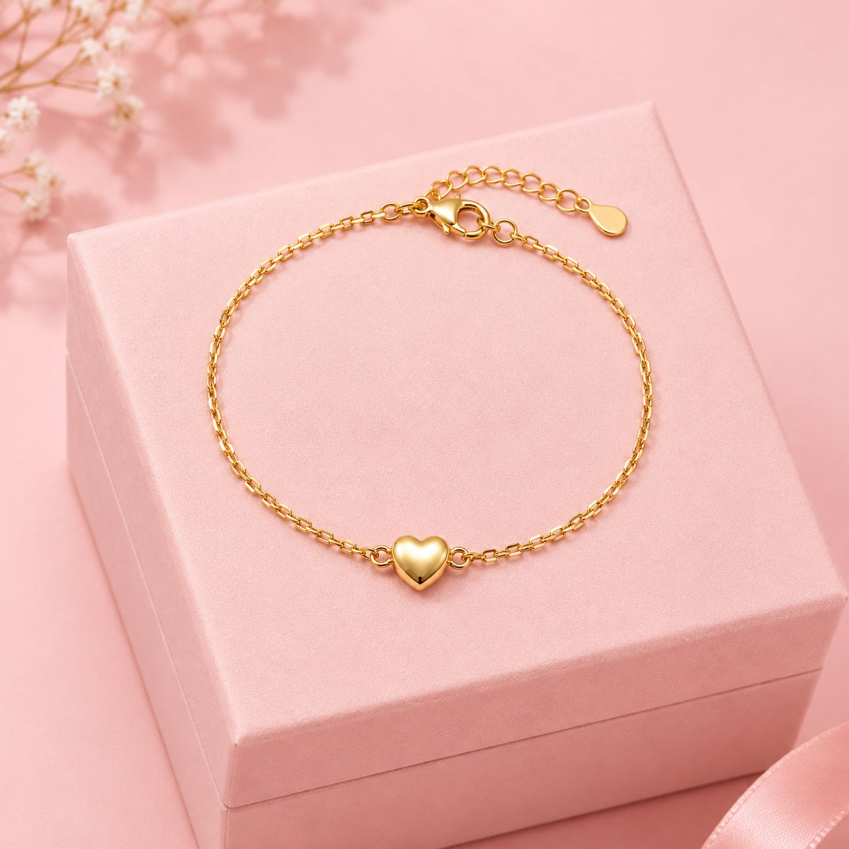 Heart Bracelet for Women - 925 Sterling Silver