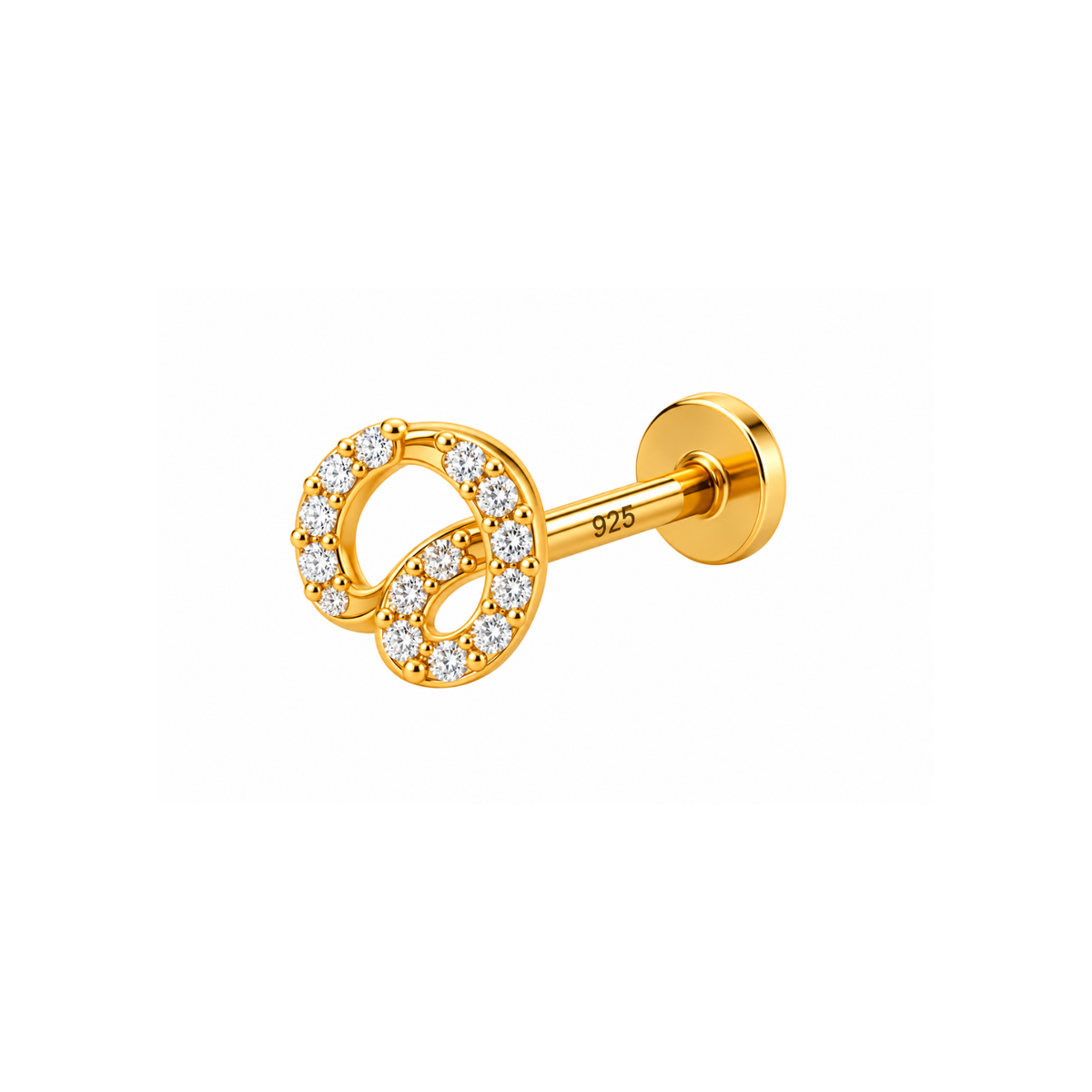 Double Ring Nose Pin - 925 Sterling Silver