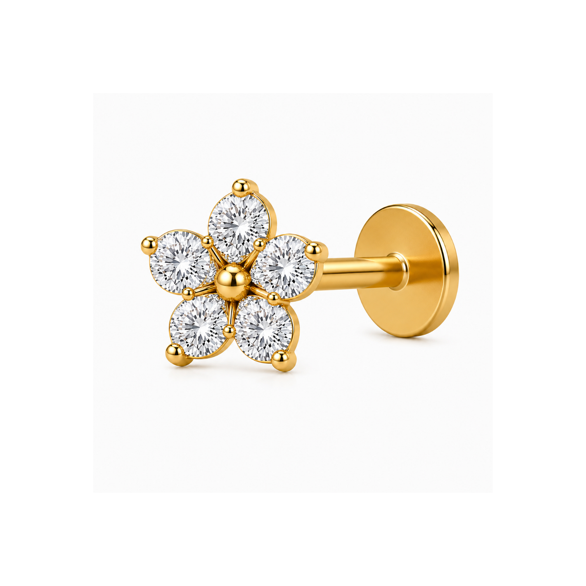 Five Petal Flower Nose Pin - packaging and gift box