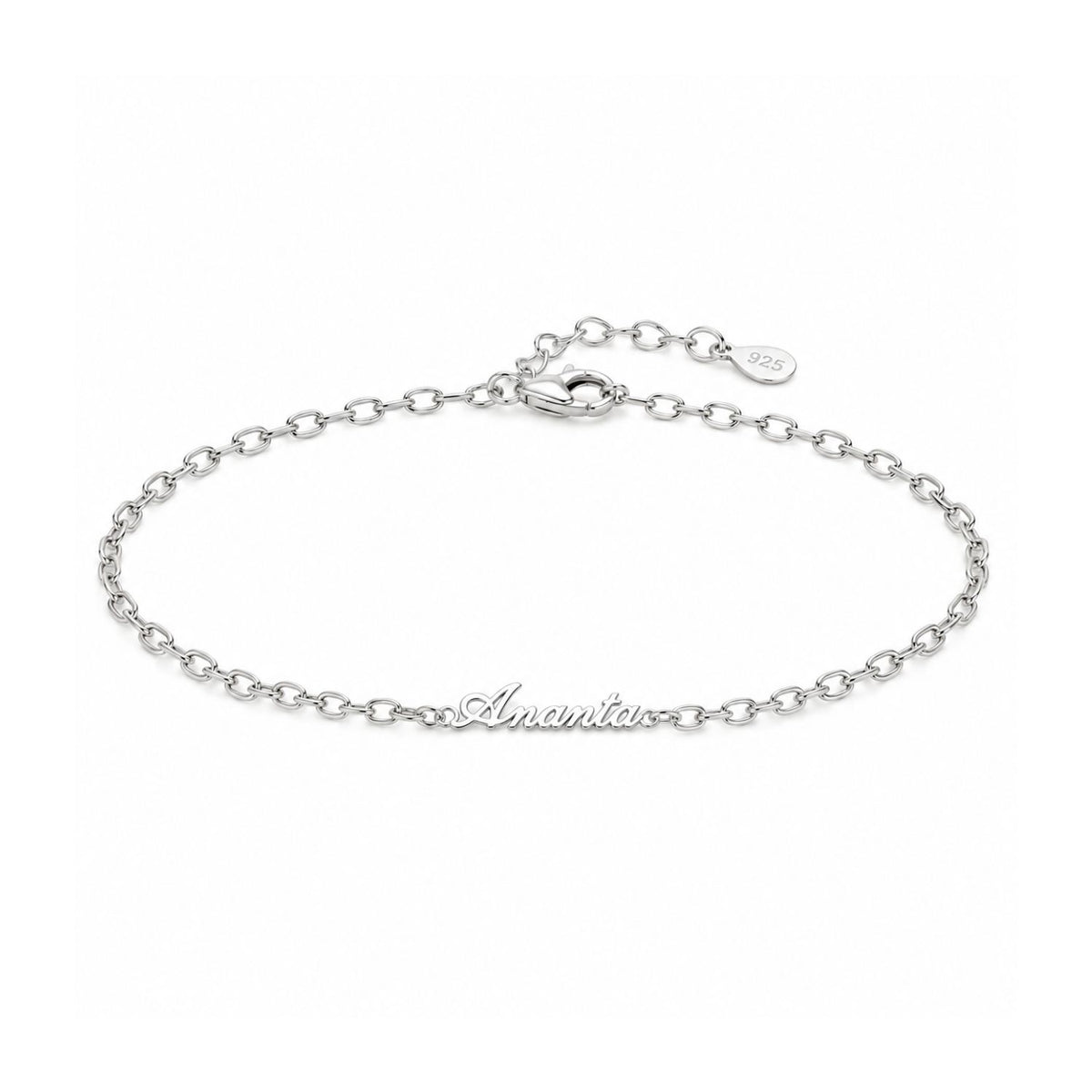 Name Plate Bracelet for Women - 925 Sterling Silver