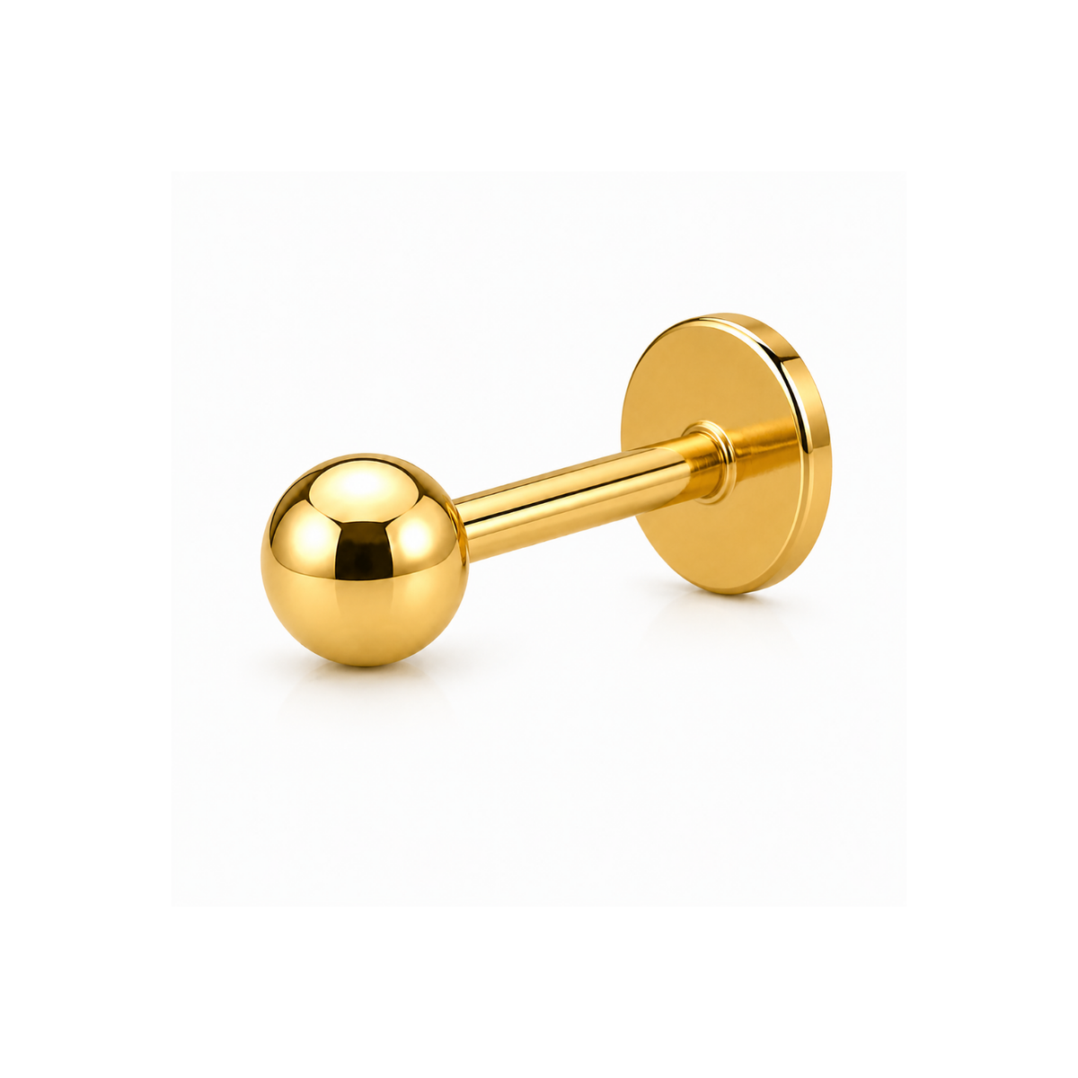 Classic Gold Ball Nose Pin - close-up detail