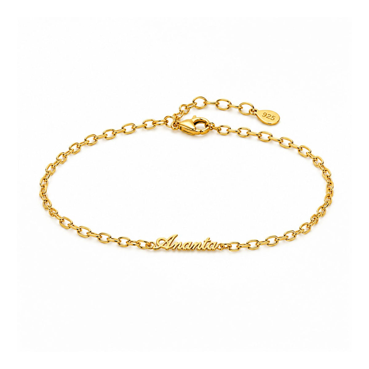 Name Plate Bracelet for Women - 925 Sterling Silver