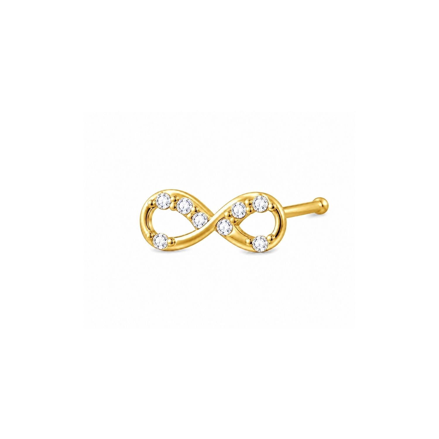 Infinity CZ Nose Pin 925 Sterling Silver