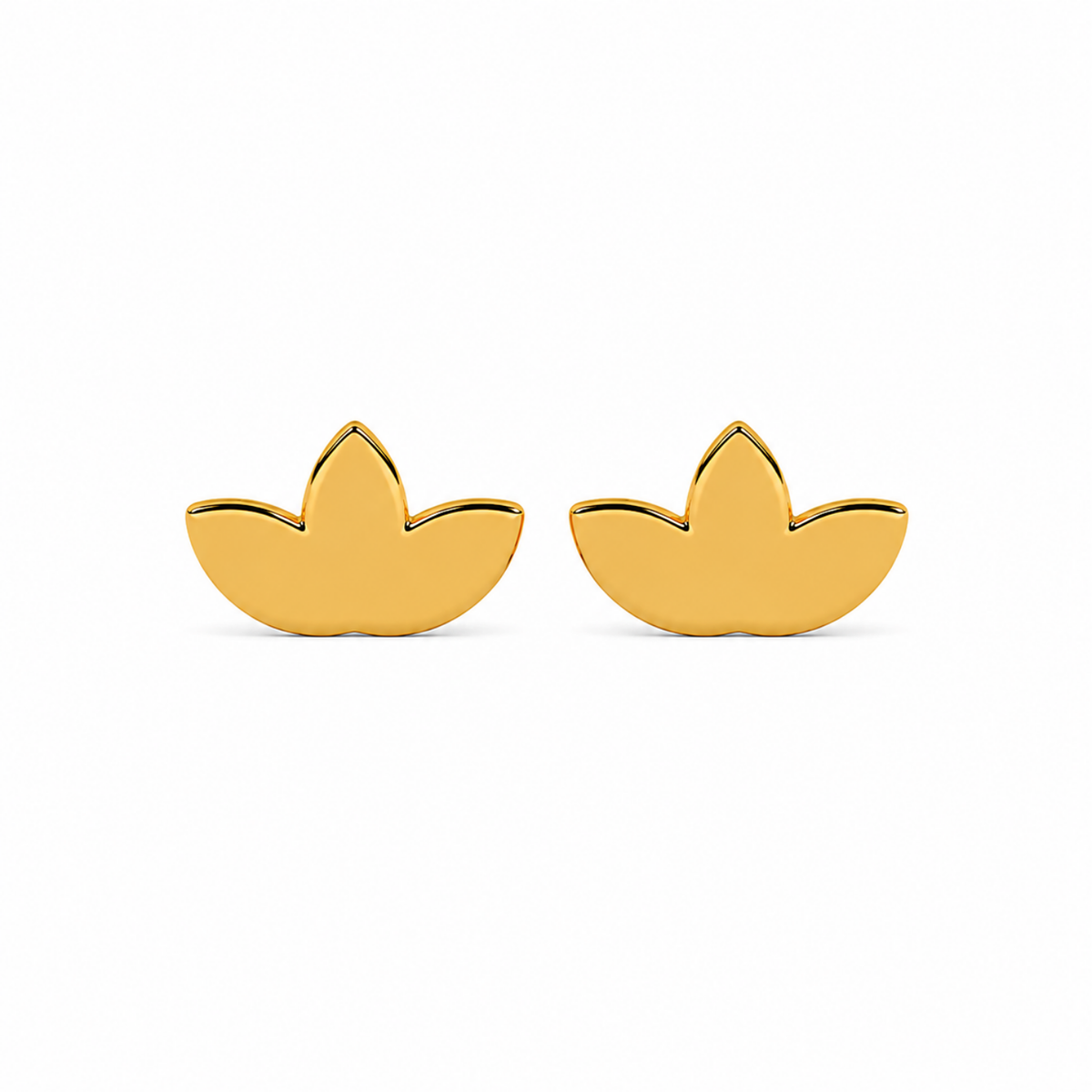 Minimal Lotus Petal Stud Earrings - 925 sterling silver earrings for women