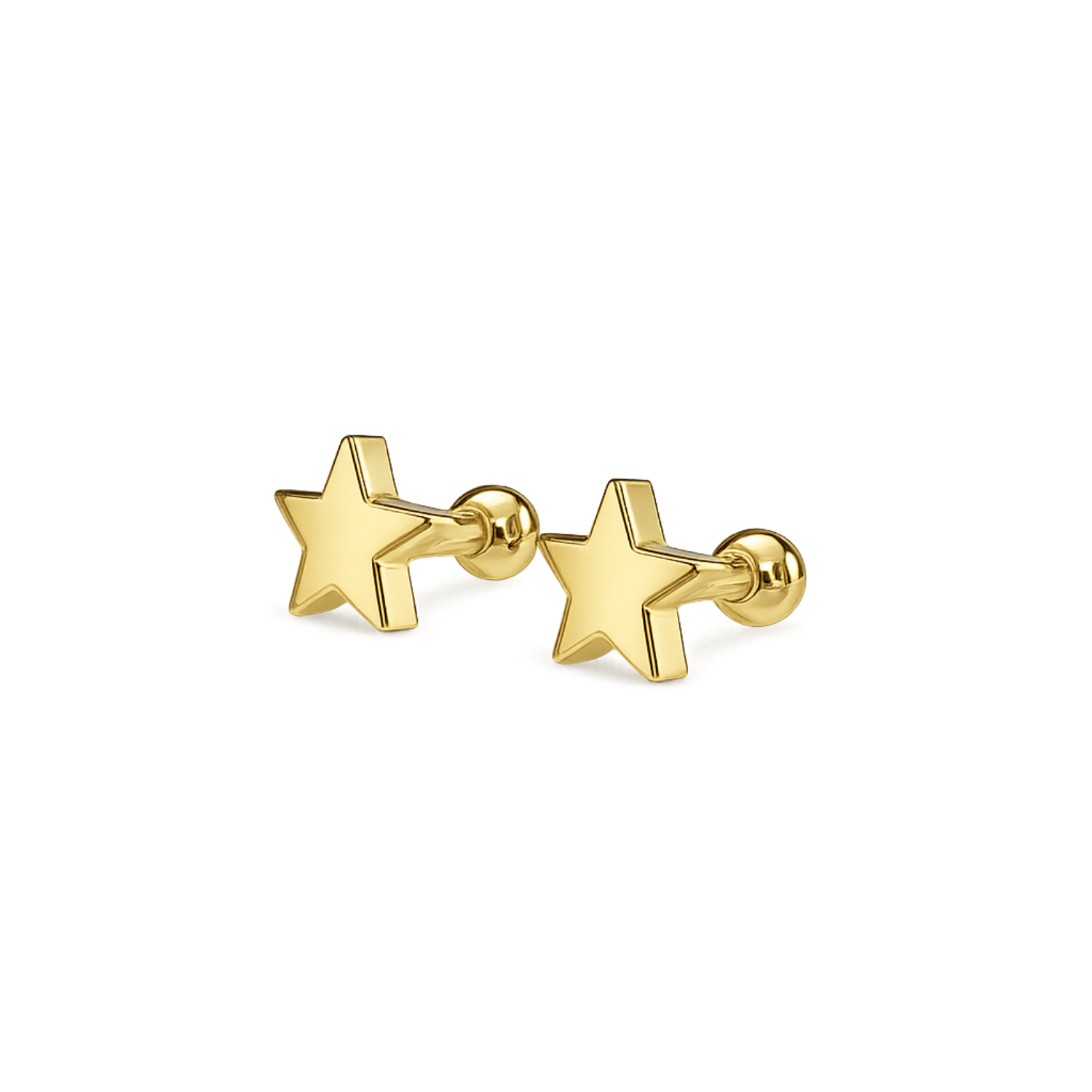 Mini Star Studs - 925 Sterling Silver Gold Plated
