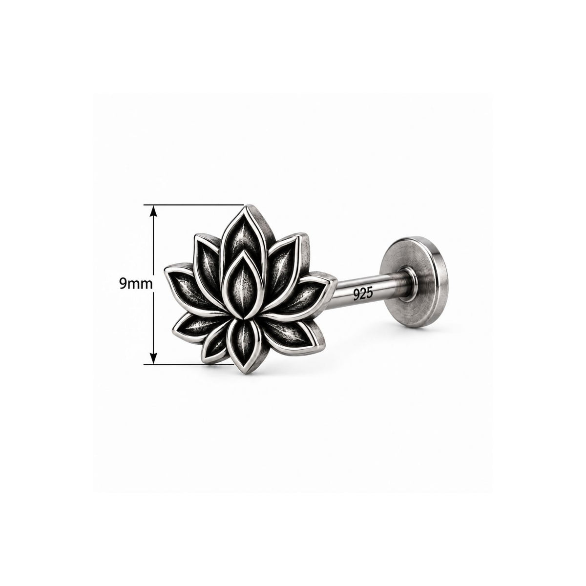 Lotus Nose Pin for Women - 925 Sterling Silver