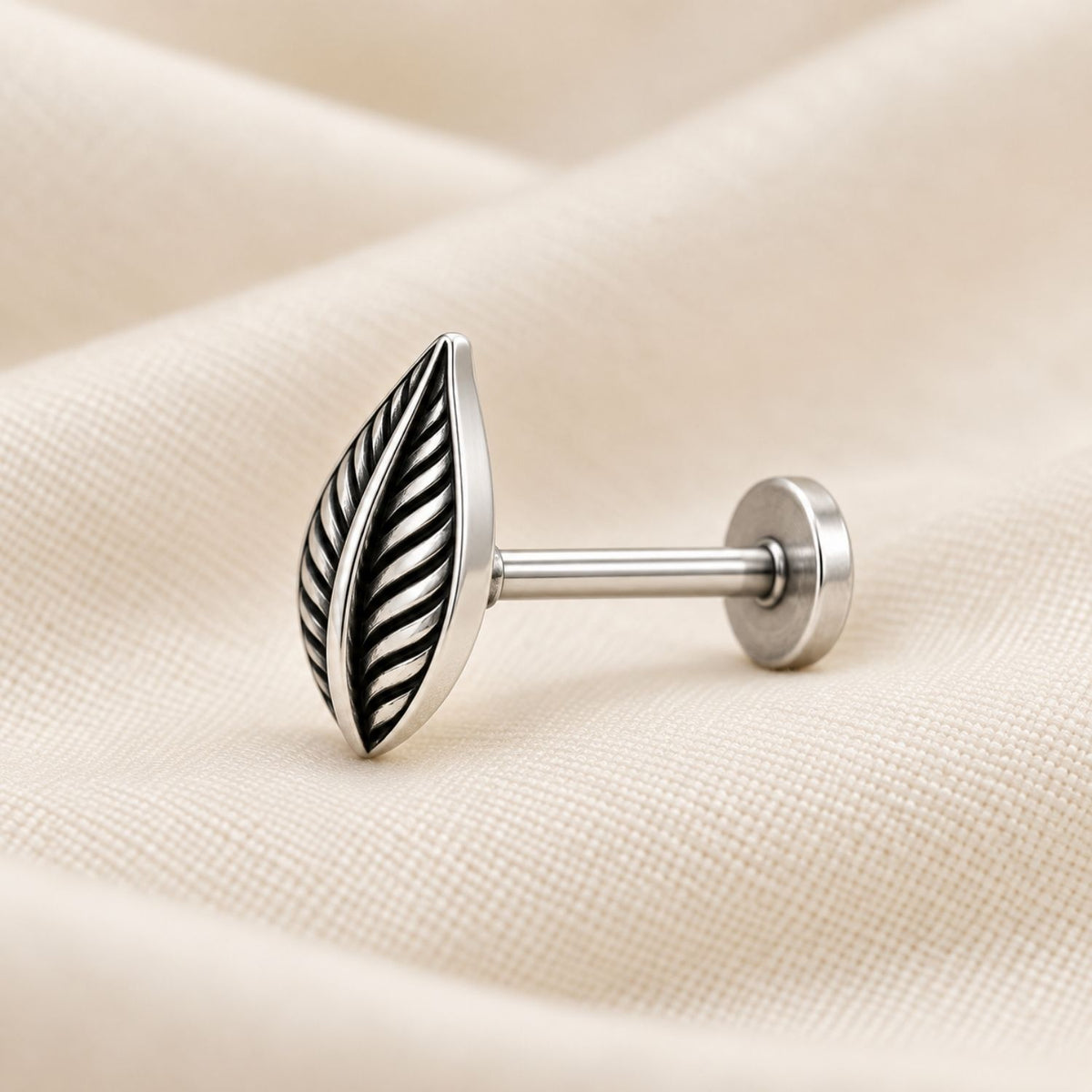 Leaf Nose Pin for Women - 925 Sterling Silver