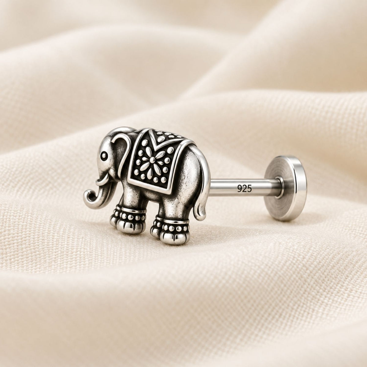 Elephant Nose Pin for Women - 925 Sterling Silver