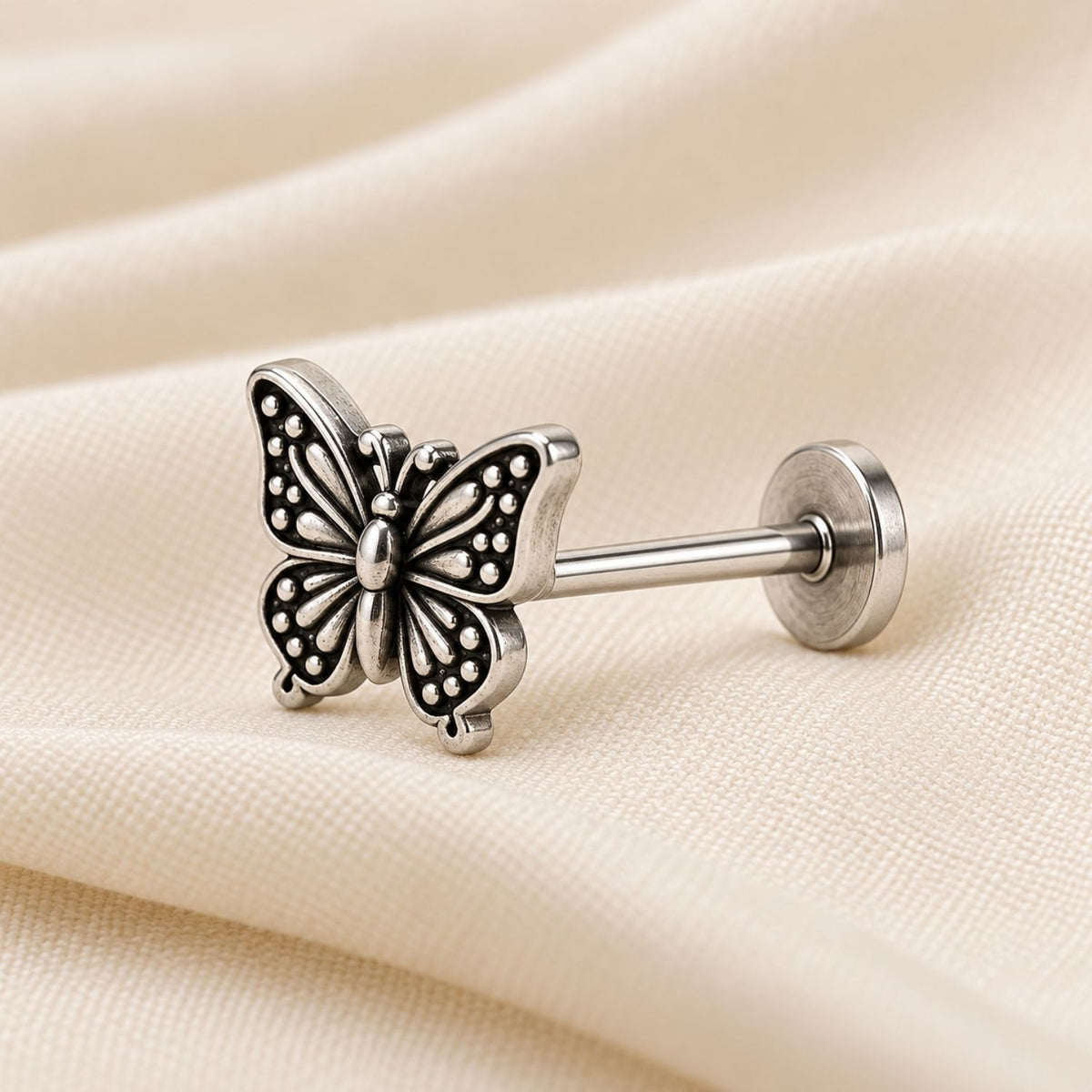 Butterfly Nose Pin for Women - 925 Sterling Silver