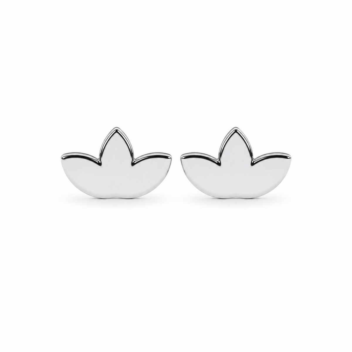 Minimal Lotus Petal Stud Earrings - 925 sterling silver earrings for women