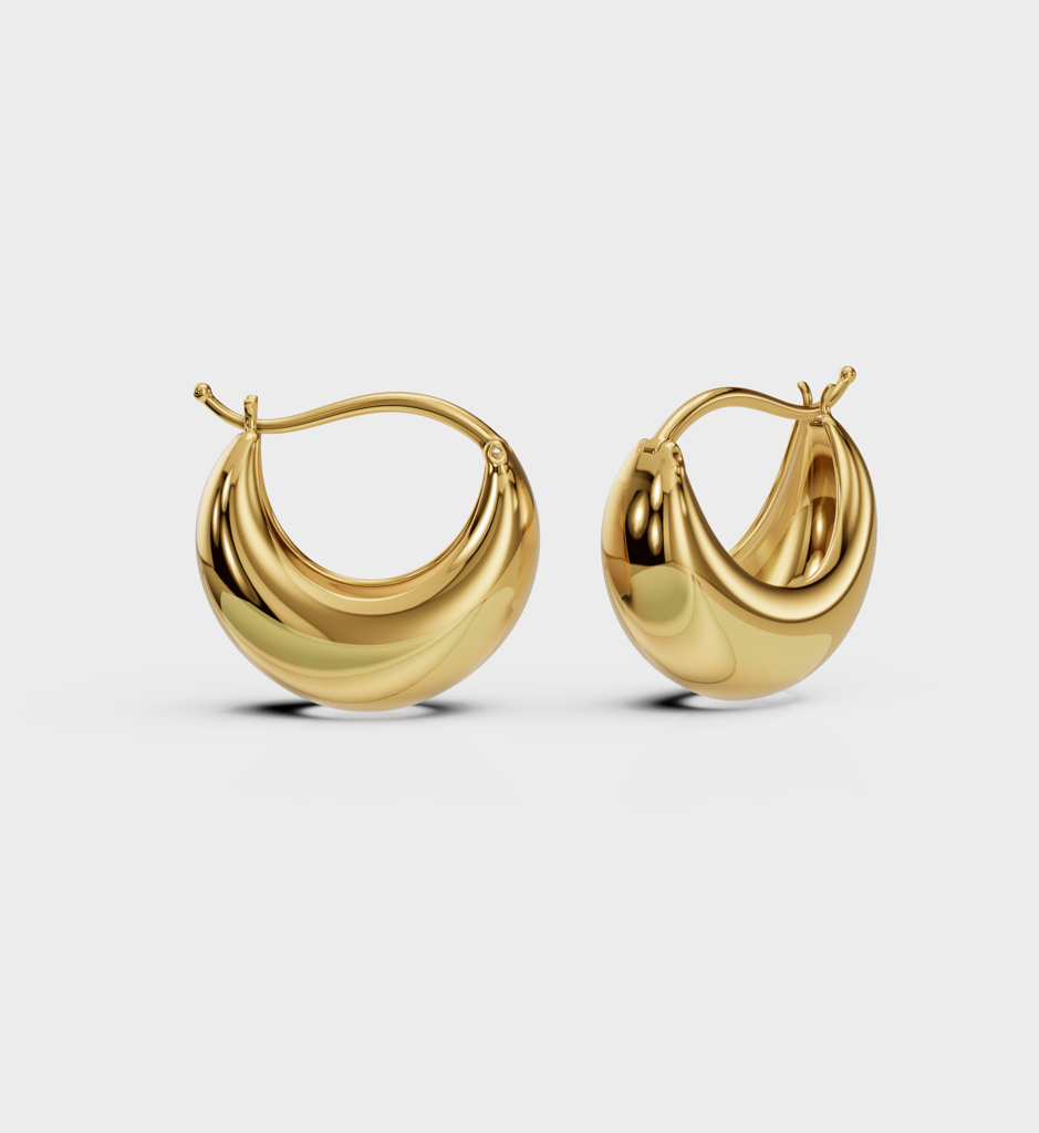 Baali Hoops - 925 Sterling Silver Gold Plated