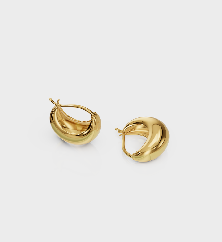 Baali Hoops - 925 Sterling Silver Gold Plated