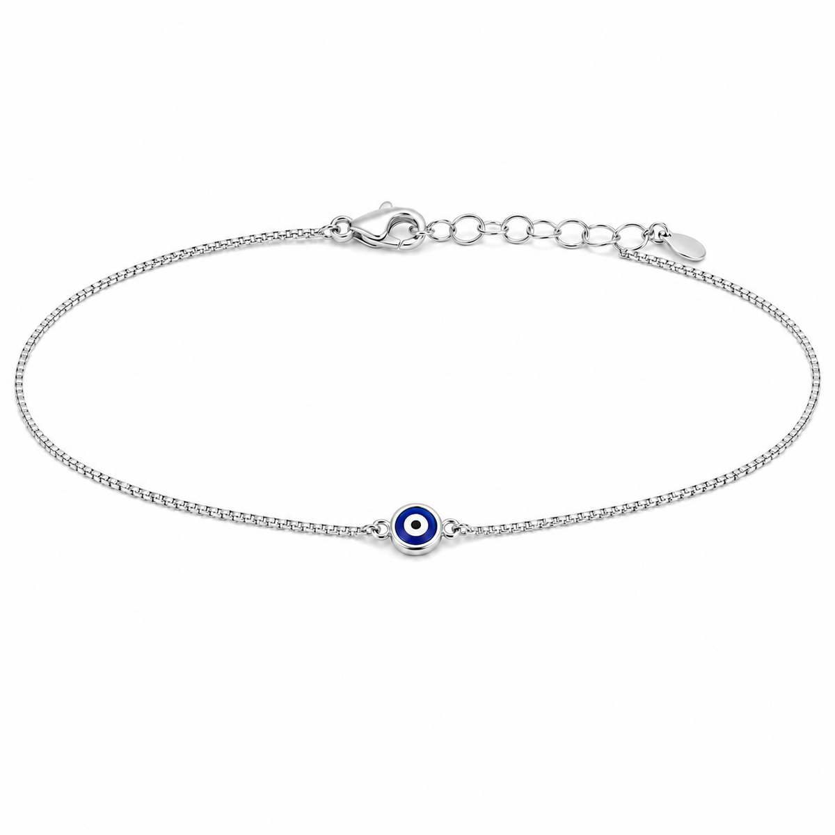 Blue Evil Eye Minimalist Anklet